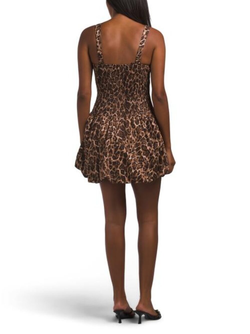 THIRTY THIRTY Leopard Print Bubble Hem Mini Dress - Picture 2 of 4